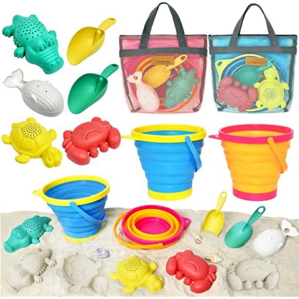 Collapsible Beach Sand Toys for Kids - Travel Beach Toys